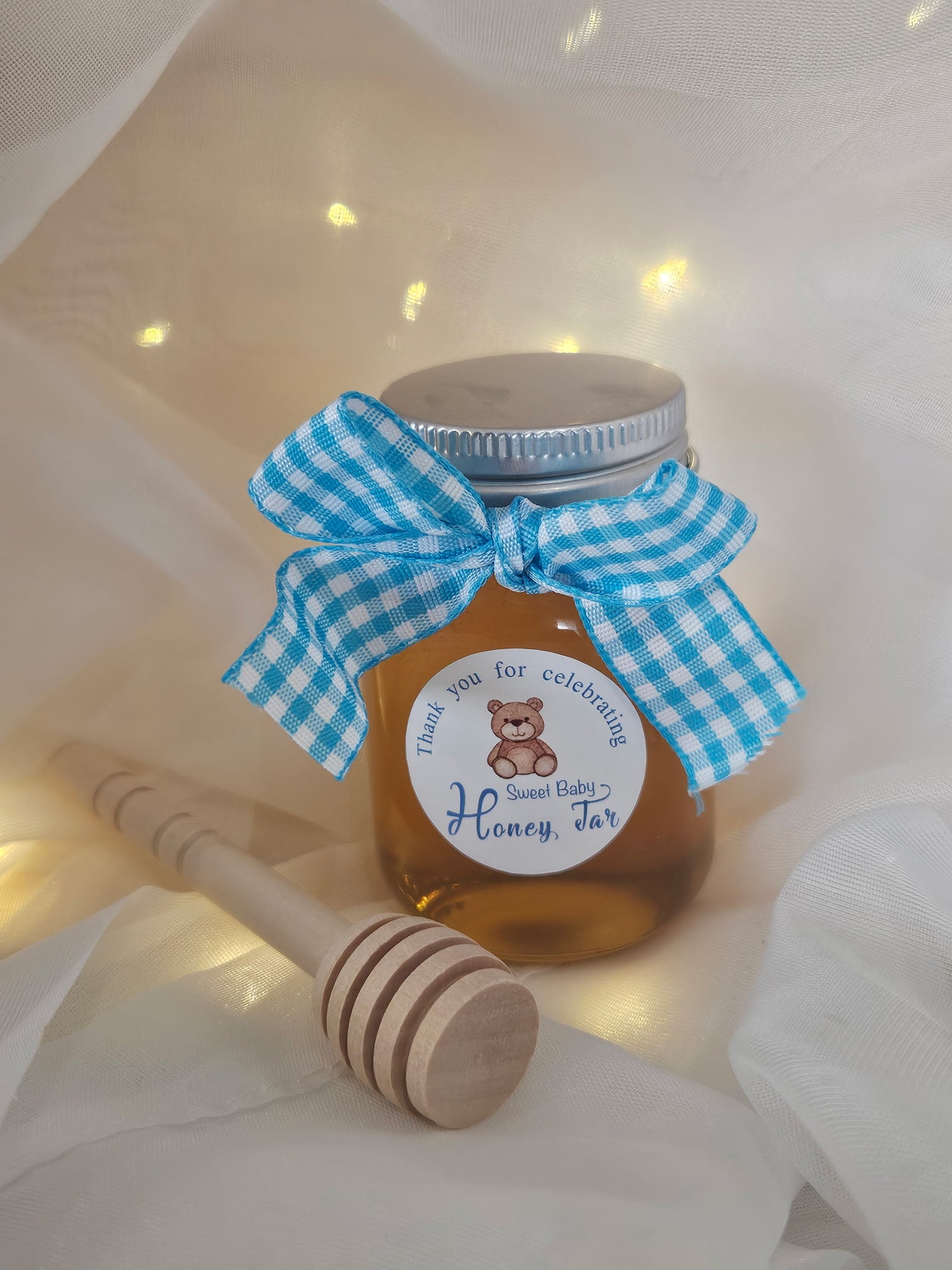 2 oz Honey Bottle - Baby Shower Decorated